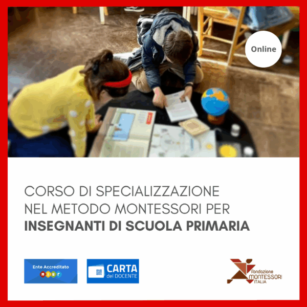 Corso online di formazione e specializzazione nel metodo montessori per insegnanti di scuola primaria 2026 – OTTOBRE